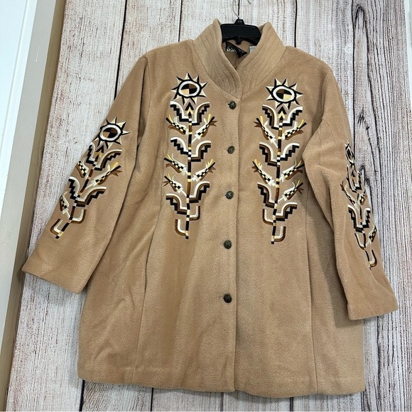 Vintage Bob Mackie women’s fleece  jacket 1X - Picture 3 of 9